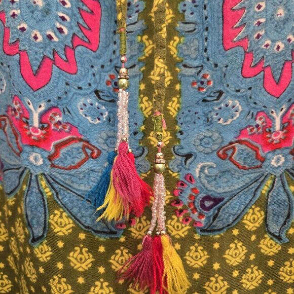 anandas collection Colorful Tunic Dress,Medium - Picture 3 of 4